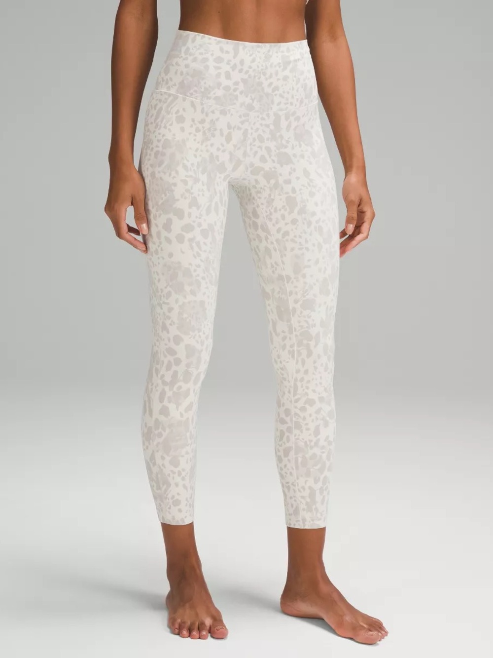 Lululemon Align High-Rise Pant 25 Cheetah Camo Antique White Size 6 Pilates Yoga